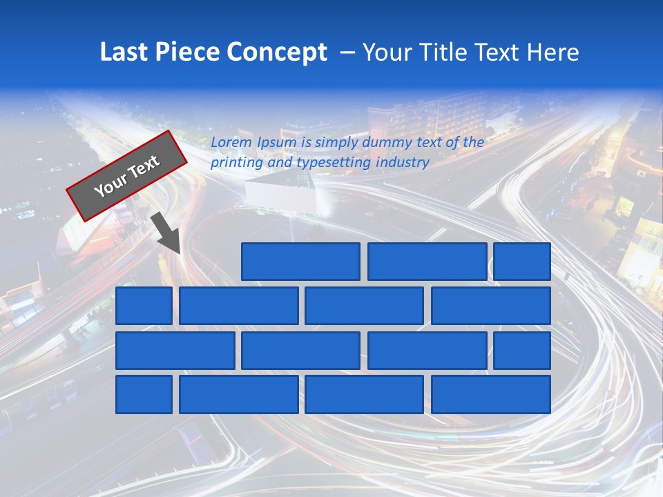 An Aerial View Of A Busy City At Night PowerPoint Template