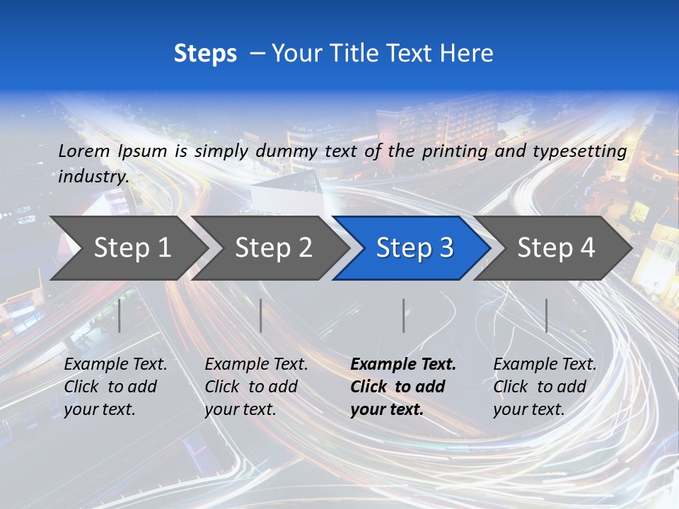An Aerial View Of A Busy City At Night PowerPoint Template