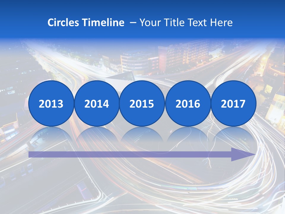 An Aerial View Of A Busy City At Night PowerPoint Template