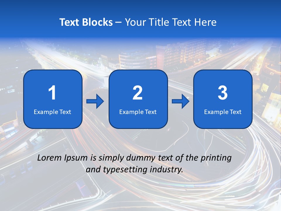 An Aerial View Of A Busy City At Night PowerPoint Template