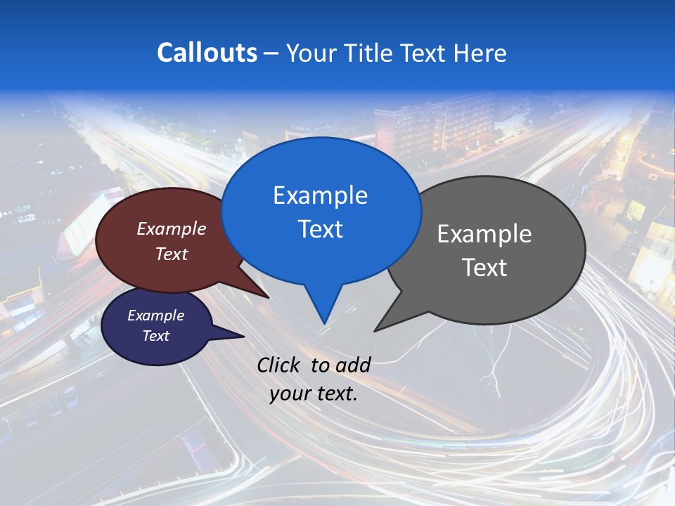 An Aerial View Of A Busy City At Night PowerPoint Template