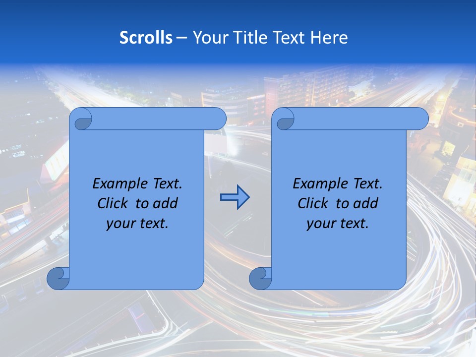 An Aerial View Of A Busy City At Night PowerPoint Template