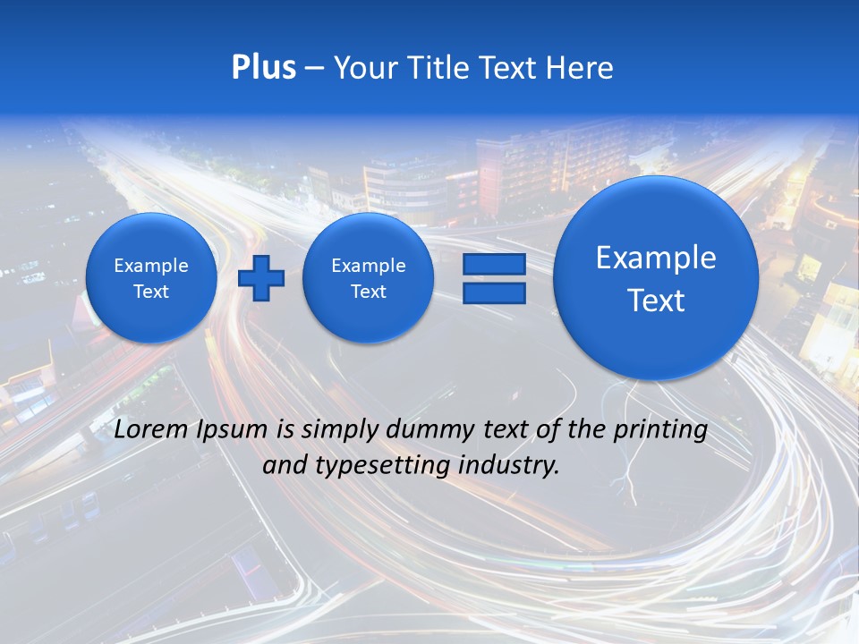 An Aerial View Of A Busy City At Night PowerPoint Template