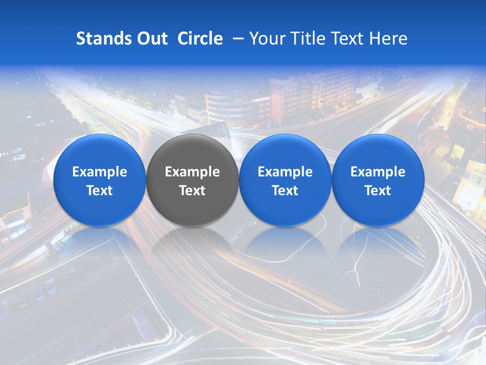 An Aerial View Of A Busy City At Night PowerPoint Template