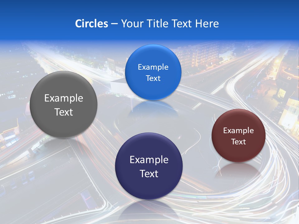 An Aerial View Of A Busy City At Night PowerPoint Template