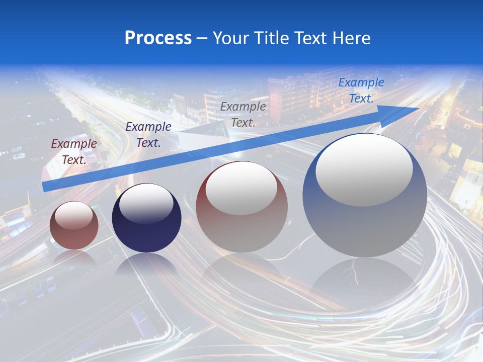 An Aerial View Of A Busy City At Night PowerPoint Template