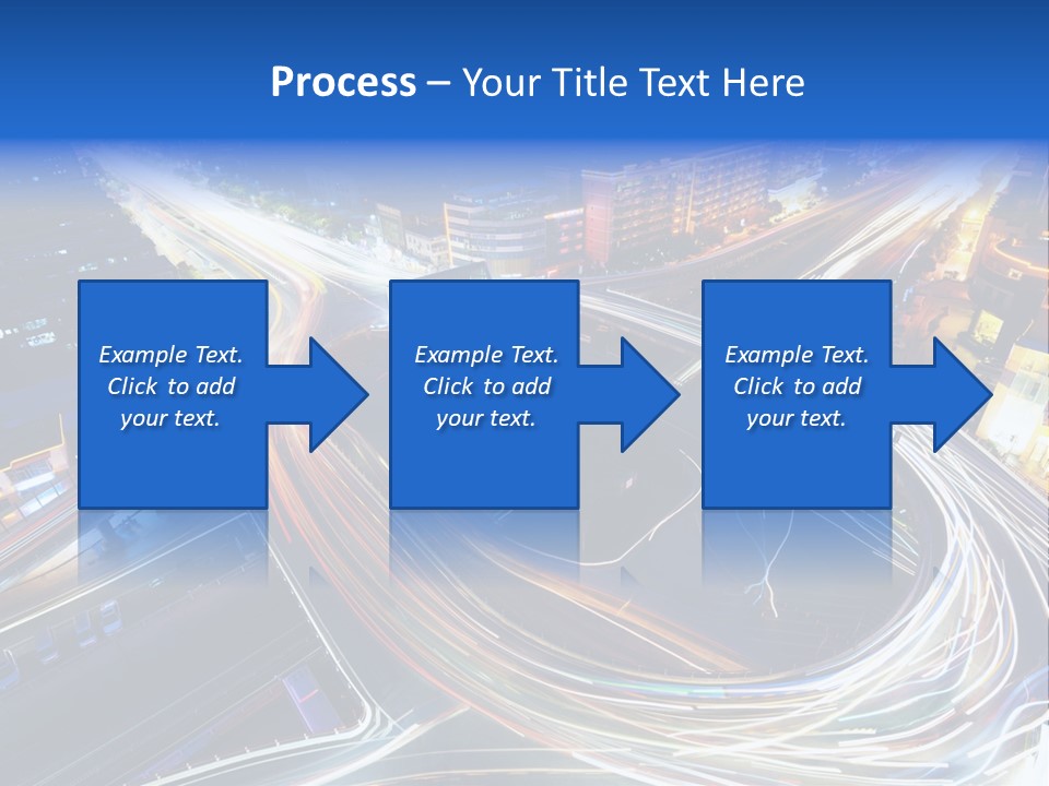 An Aerial View Of A Busy City At Night PowerPoint Template