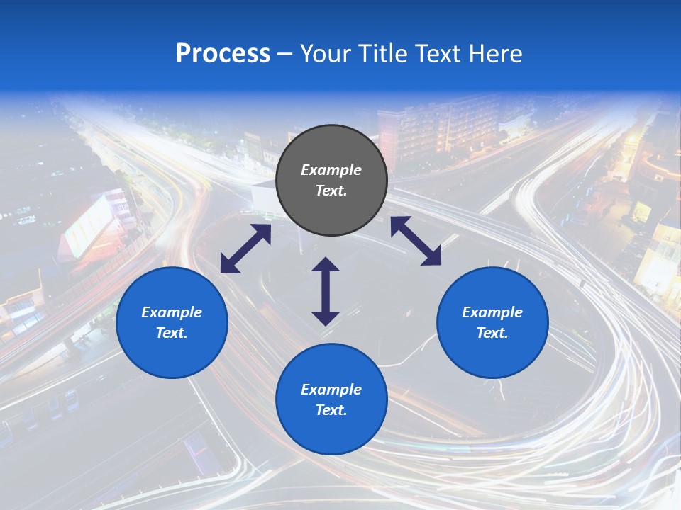 An Aerial View Of A Busy City At Night PowerPoint Template