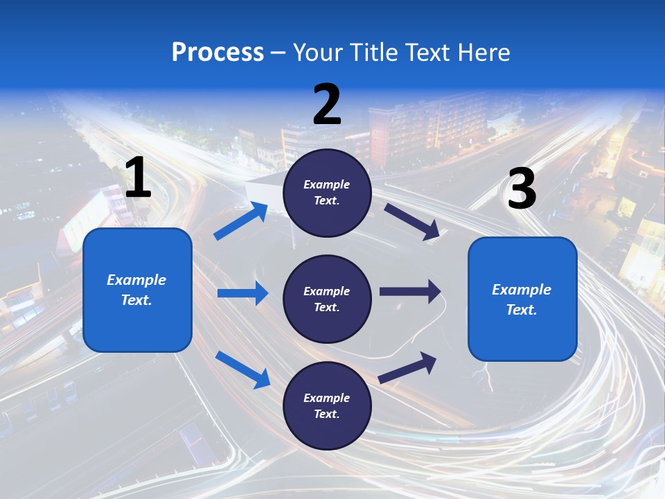 An Aerial View Of A Busy City At Night PowerPoint Template