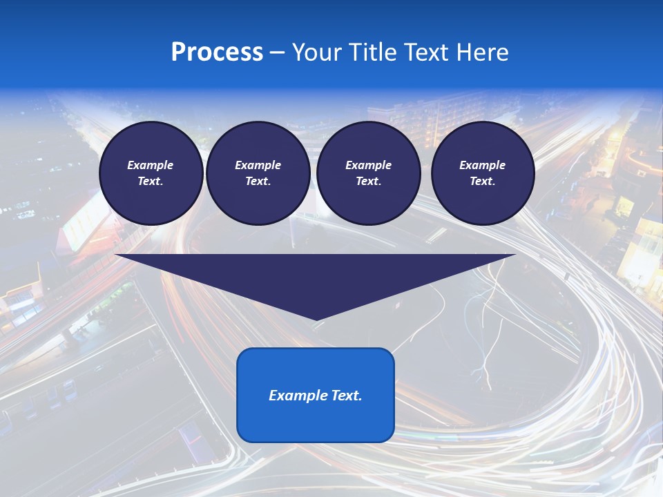 An Aerial View Of A Busy City At Night PowerPoint Template