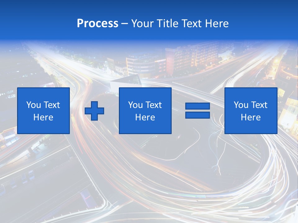 An Aerial View Of A Busy City At Night PowerPoint Template