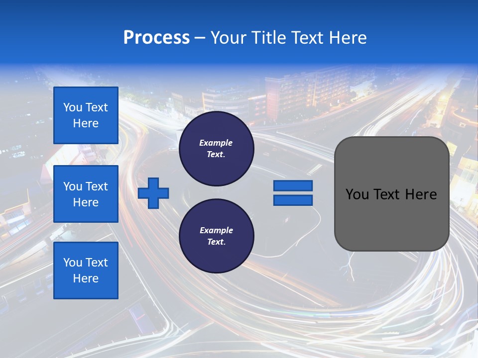An Aerial View Of A Busy City At Night PowerPoint Template