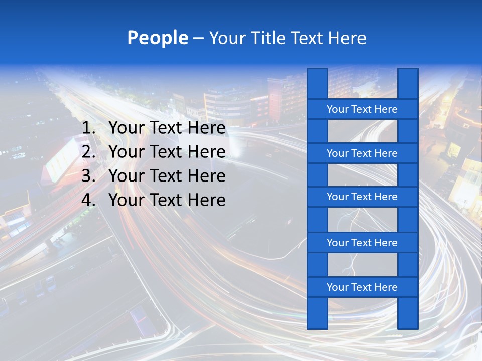 An Aerial View Of A Busy City At Night PowerPoint Template