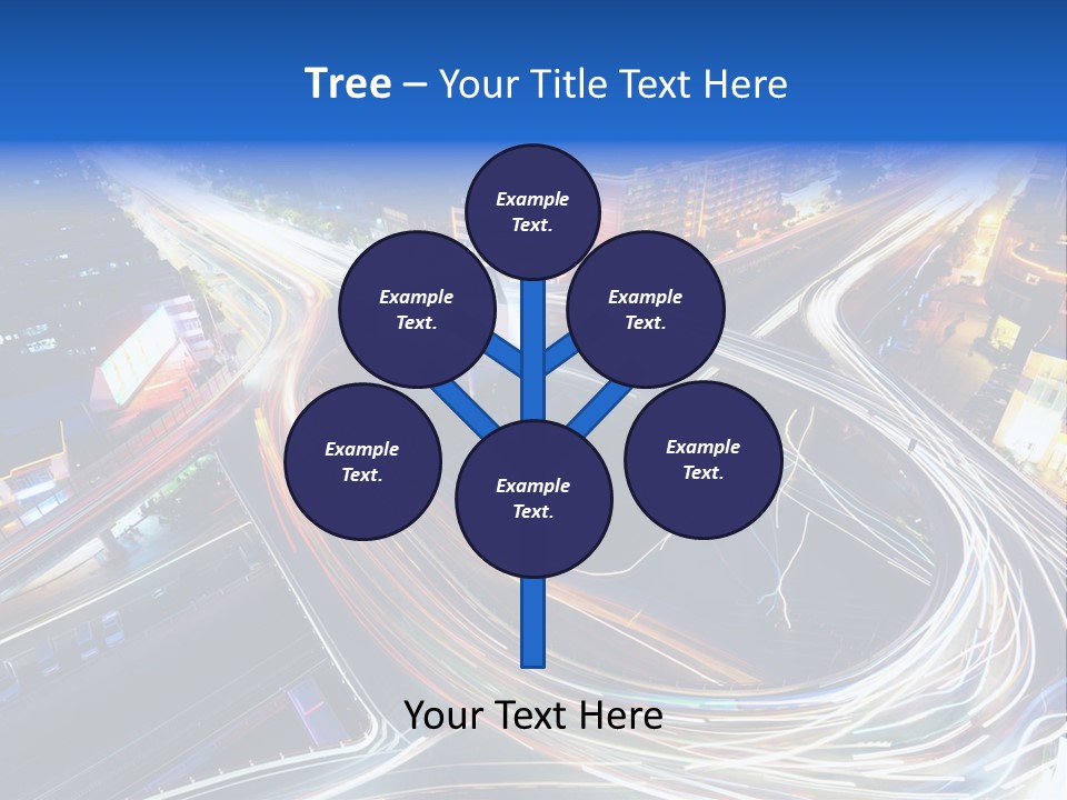 An Aerial View Of A Busy City At Night PowerPoint Template