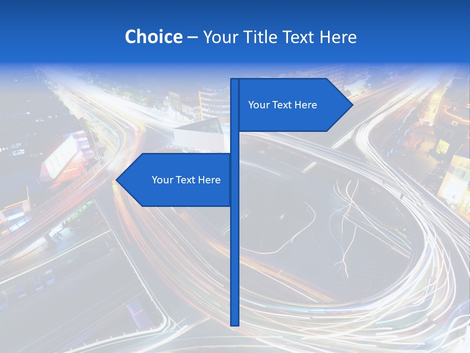 An Aerial View Of A Busy City At Night PowerPoint Template