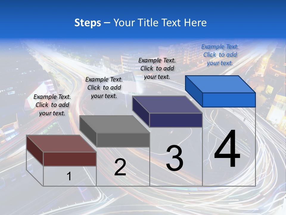 An Aerial View Of A Busy City At Night PowerPoint Template