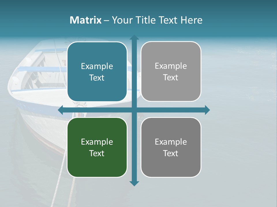 A White And Blue Boat In A Body Of Water PowerPoint Template