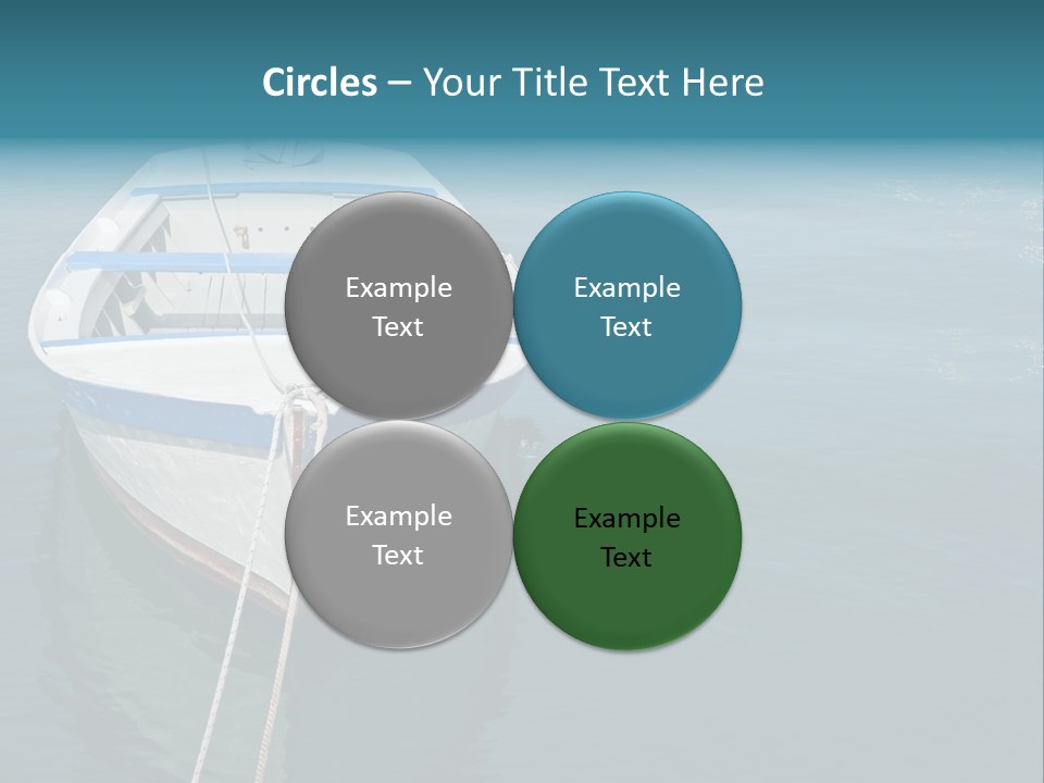 A White And Blue Boat In A Body Of Water PowerPoint Template