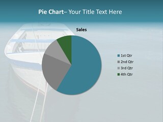 A White And Blue Boat In A Body Of Water PowerPoint Template