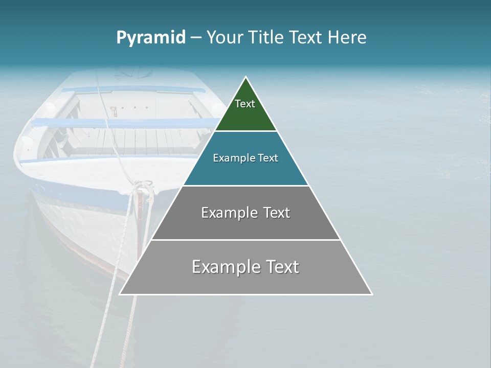 A White And Blue Boat In A Body Of Water PowerPoint Template