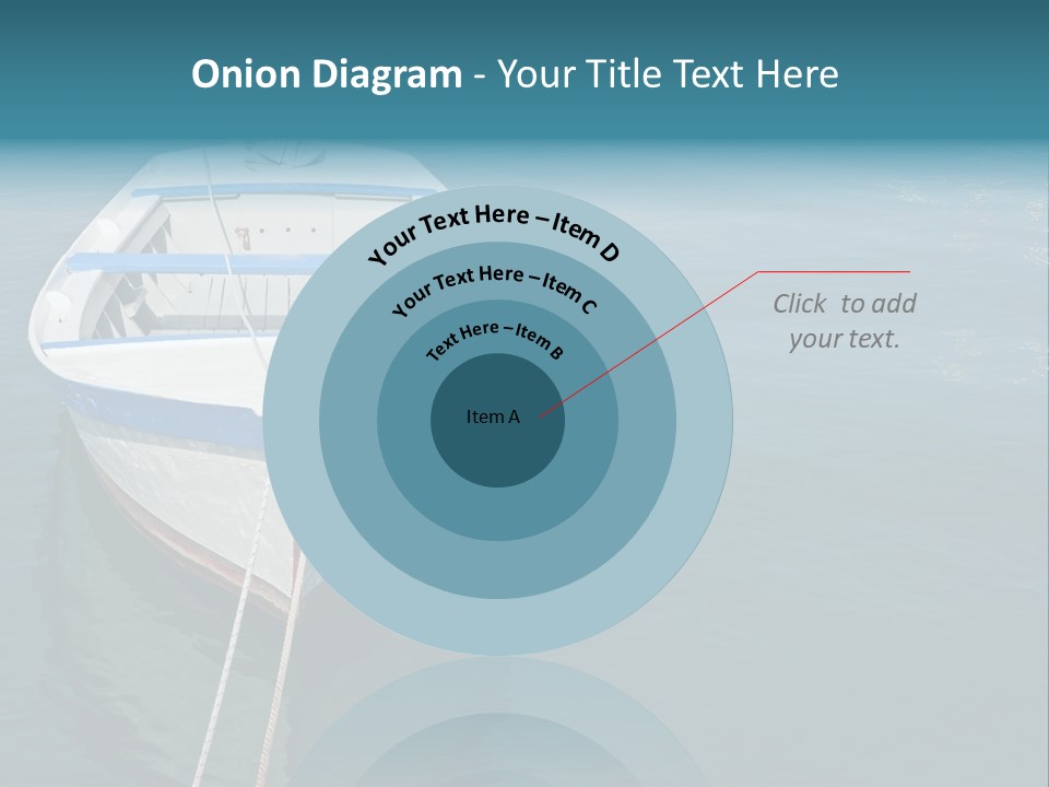 A White And Blue Boat In A Body Of Water PowerPoint Template