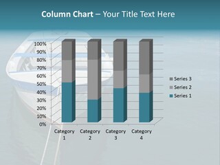 A White And Blue Boat In A Body Of Water PowerPoint Template