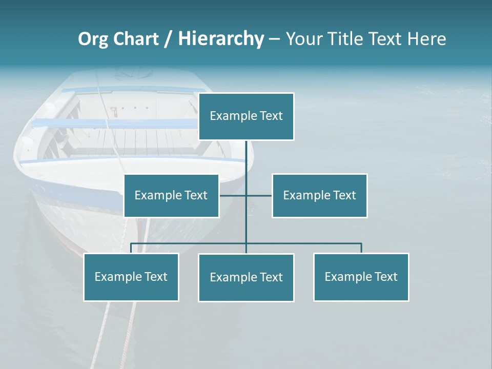 A White And Blue Boat In A Body Of Water PowerPoint Template