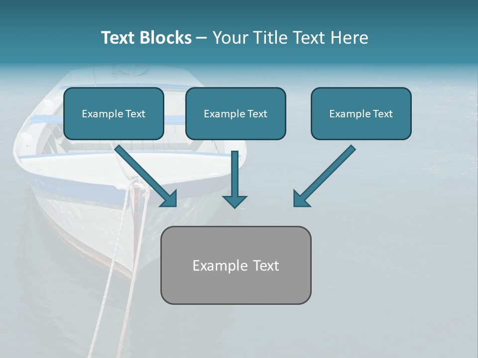 A White And Blue Boat In A Body Of Water PowerPoint Template