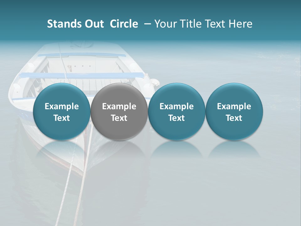 A White And Blue Boat In A Body Of Water PowerPoint Template