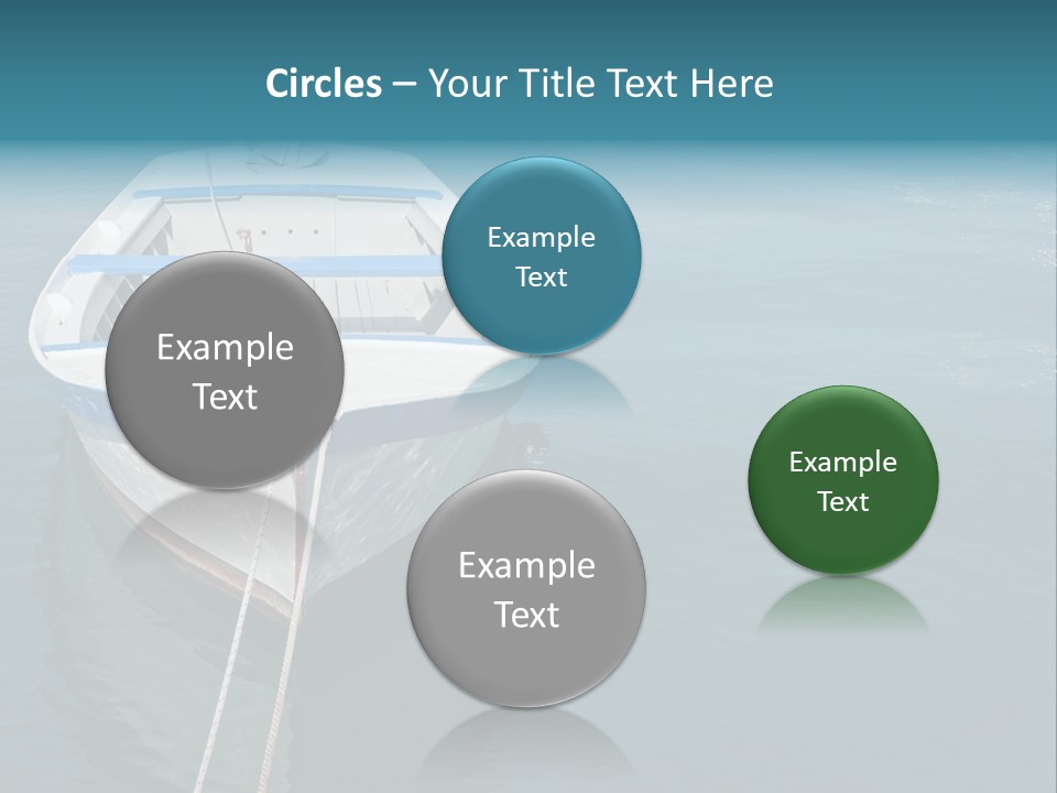 A White And Blue Boat In A Body Of Water PowerPoint Template