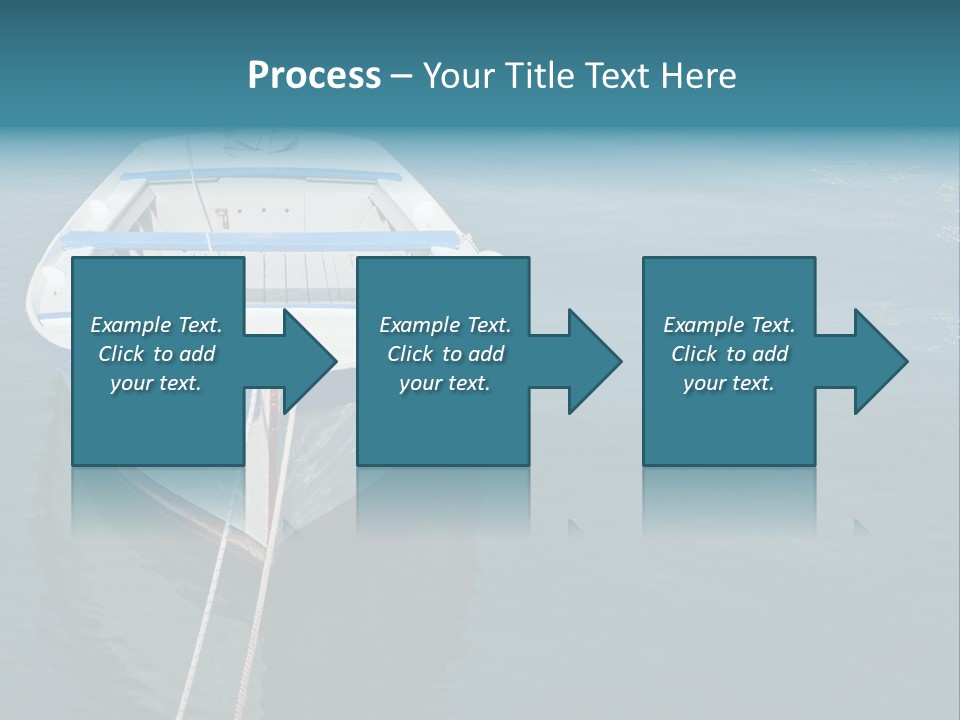 A White And Blue Boat In A Body Of Water PowerPoint Template