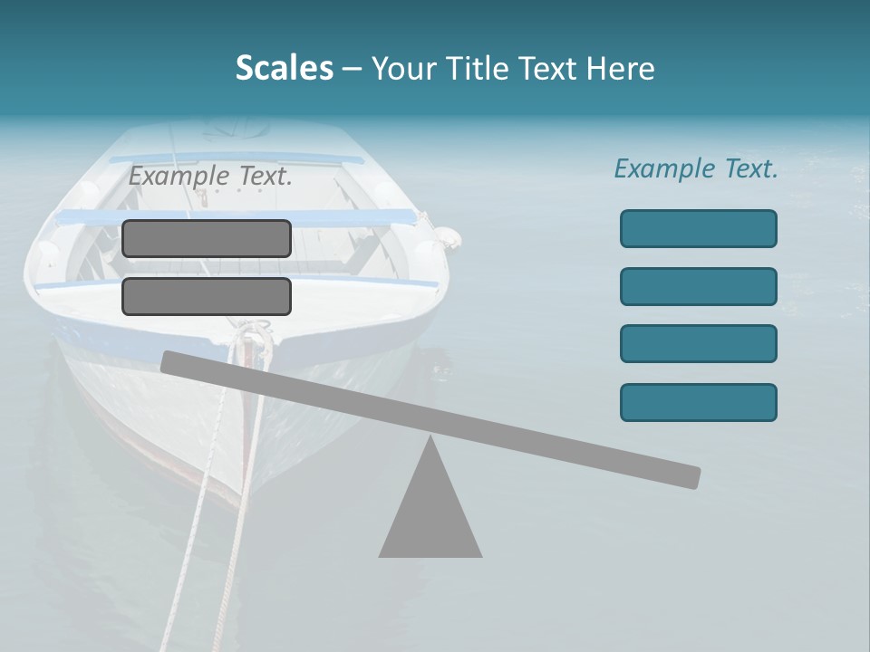A White And Blue Boat In A Body Of Water PowerPoint Template