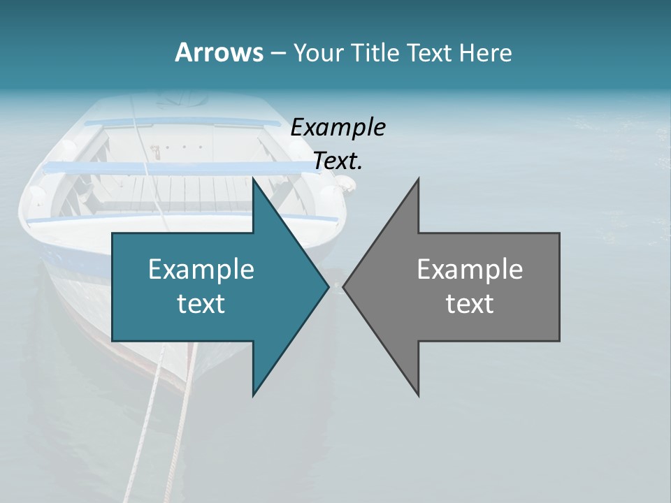 A White And Blue Boat In A Body Of Water PowerPoint Template
