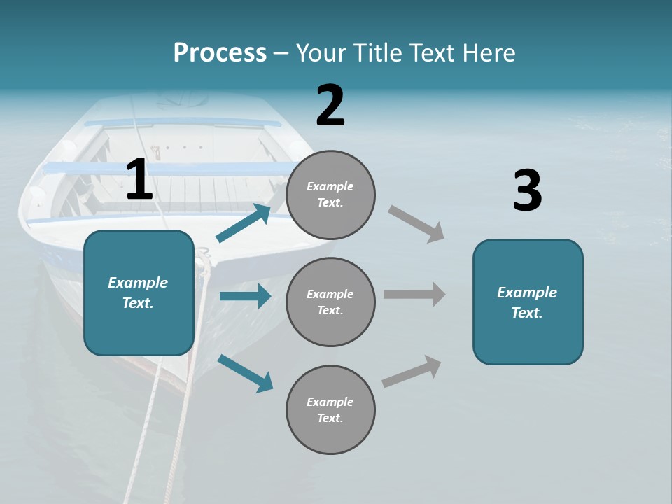 A White And Blue Boat In A Body Of Water PowerPoint Template