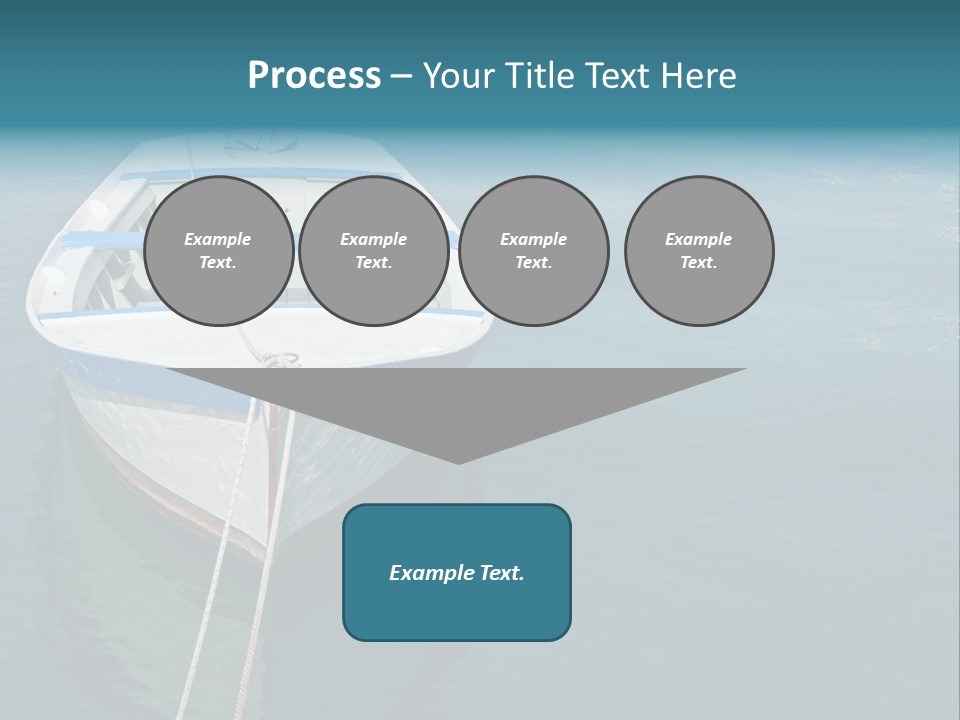 A White And Blue Boat In A Body Of Water PowerPoint Template