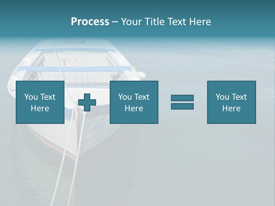A White And Blue Boat In A Body Of Water PowerPoint Template