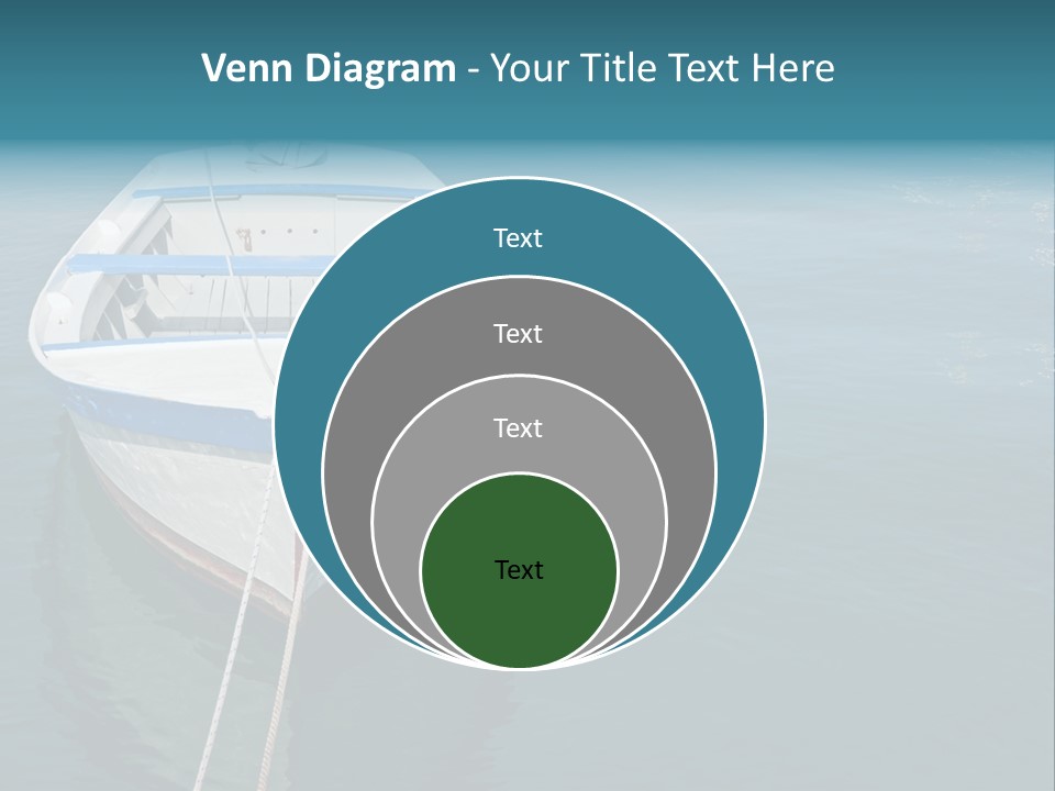 A White And Blue Boat In A Body Of Water PowerPoint Template