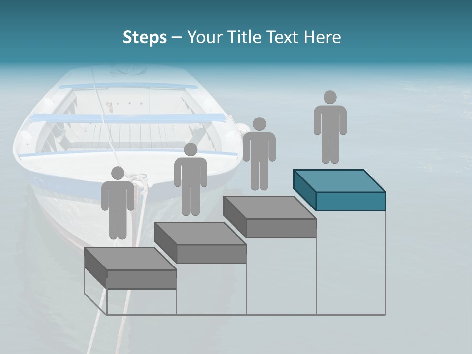 A White And Blue Boat In A Body Of Water PowerPoint Template