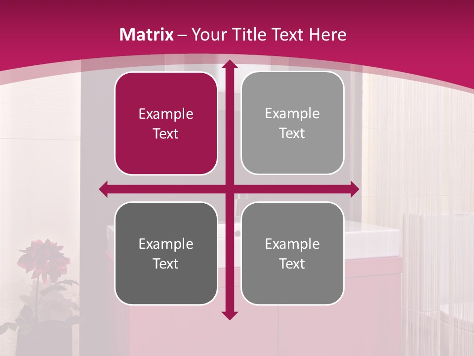 A Bathroom With A Sink And A Mirror PowerPoint Template