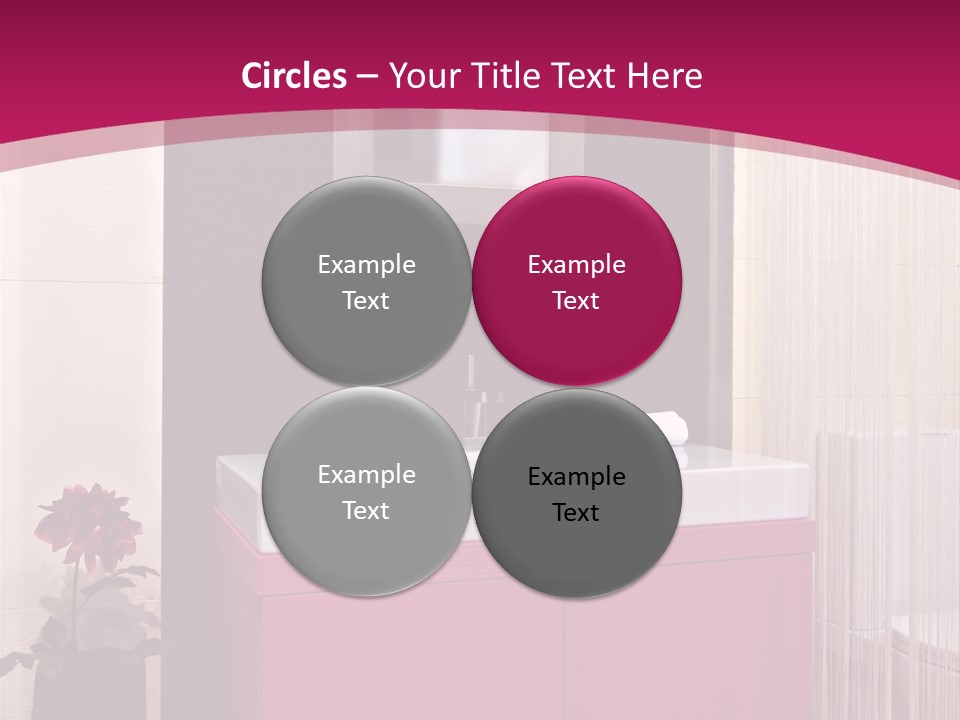 A Bathroom With A Sink And A Mirror PowerPoint Template