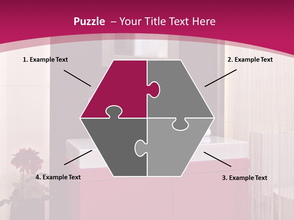 A Bathroom With A Sink And A Mirror PowerPoint Template