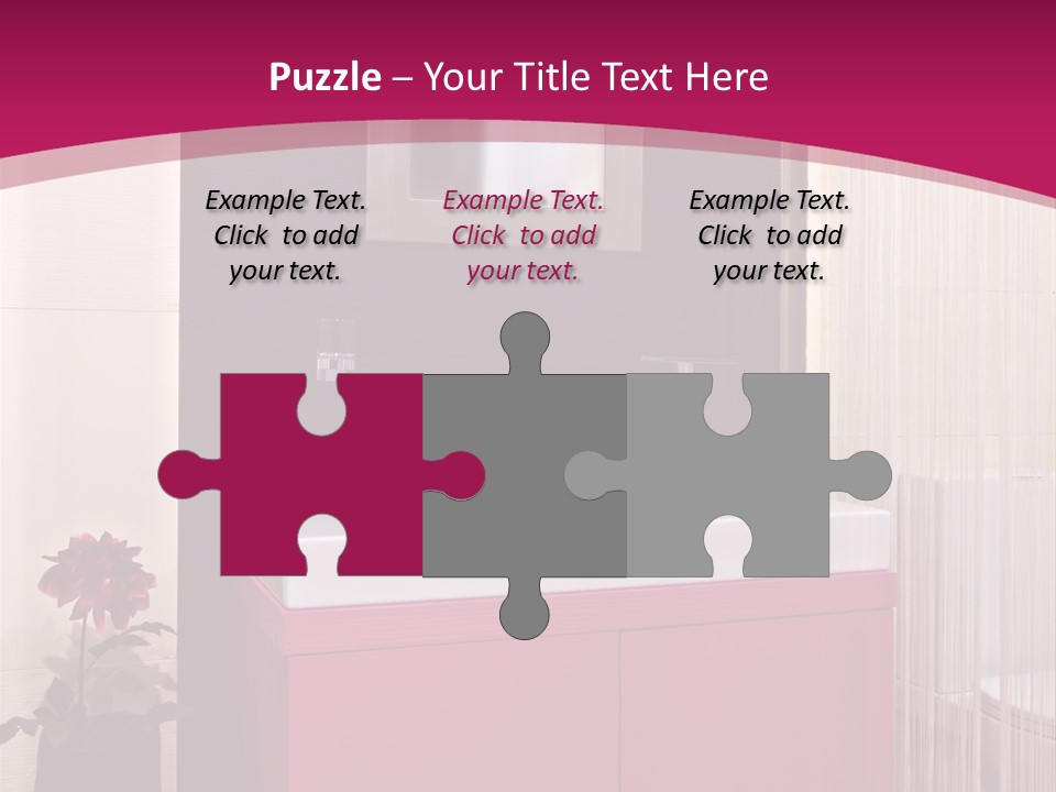 A Bathroom With A Sink And A Mirror PowerPoint Template
