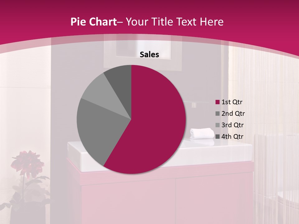 A Bathroom With A Sink And A Mirror PowerPoint Template