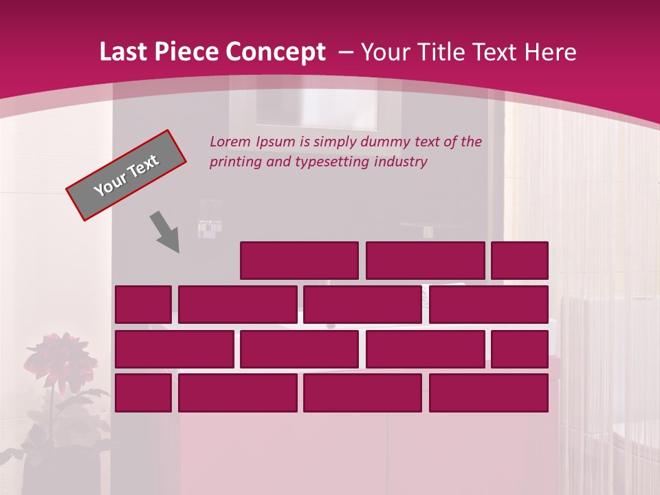 A Bathroom With A Sink And A Mirror PowerPoint Template