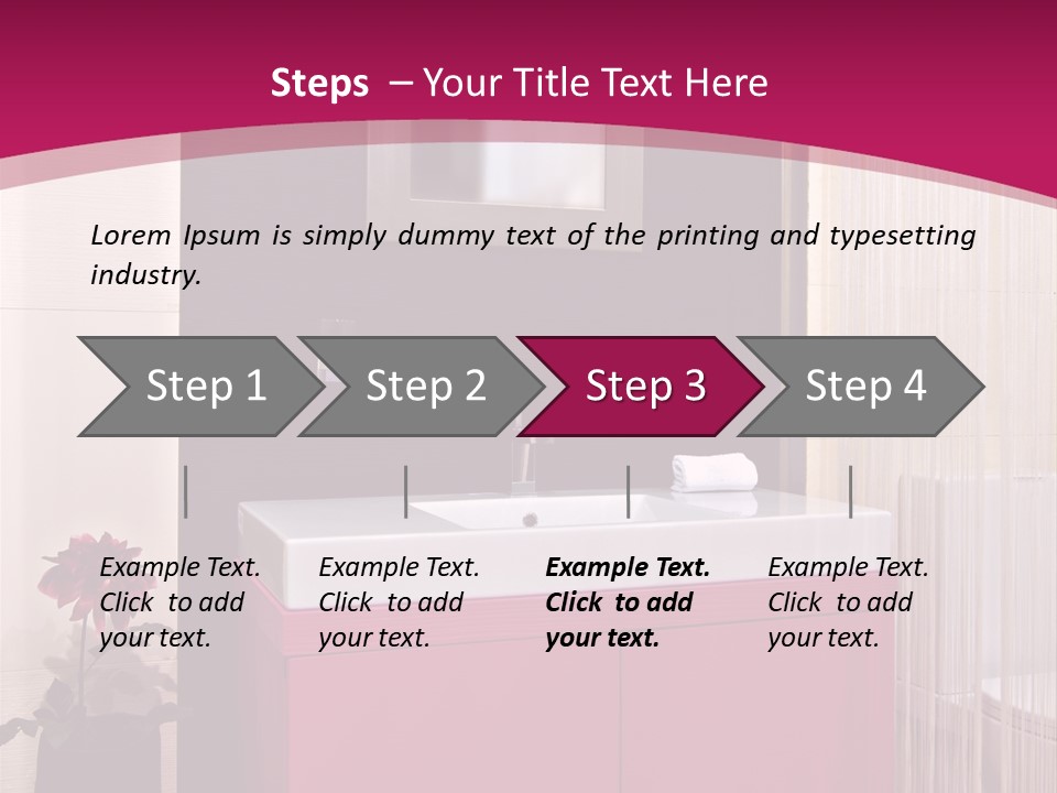 A Bathroom With A Sink And A Mirror PowerPoint Template