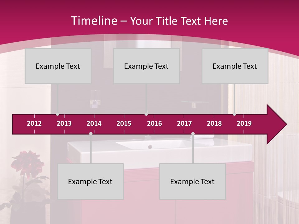 A Bathroom With A Sink And A Mirror PowerPoint Template