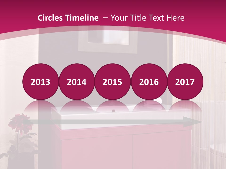 A Bathroom With A Sink And A Mirror PowerPoint Template