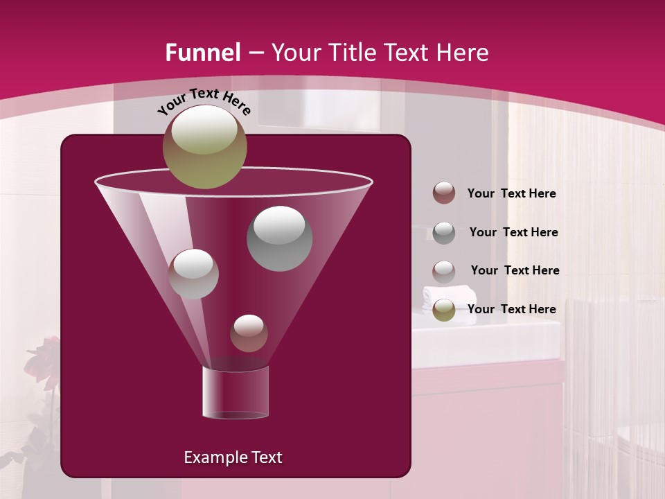 A Bathroom With A Sink And A Mirror PowerPoint Template