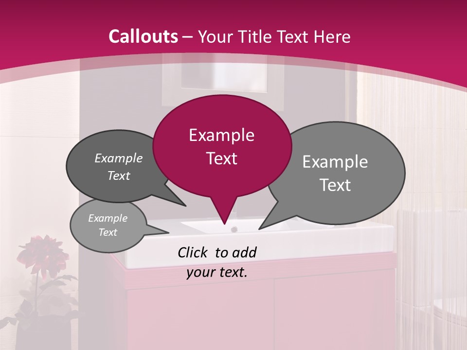 A Bathroom With A Sink And A Mirror PowerPoint Template