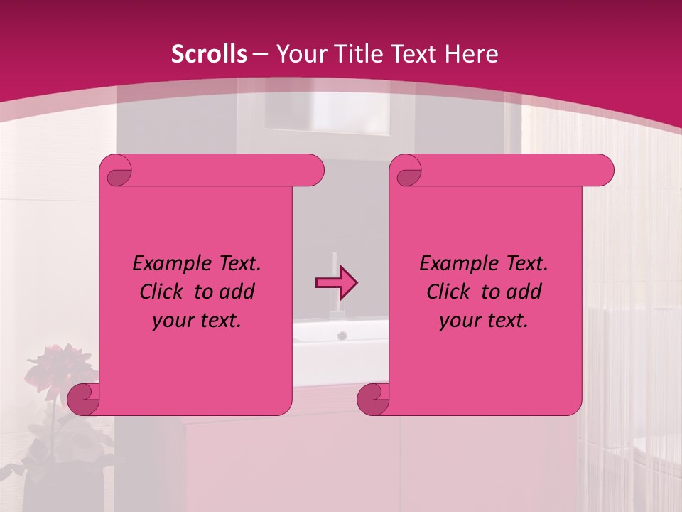 A Bathroom With A Sink And A Mirror PowerPoint Template